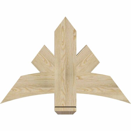 Ekena Millwork Alberta Rough Sawn Timber Gable Bracket, Douglas Fir, 36"W x 24"H x 4"D x 6"F, 16/12 Pitch GBW036X24X0406ALB00RDF